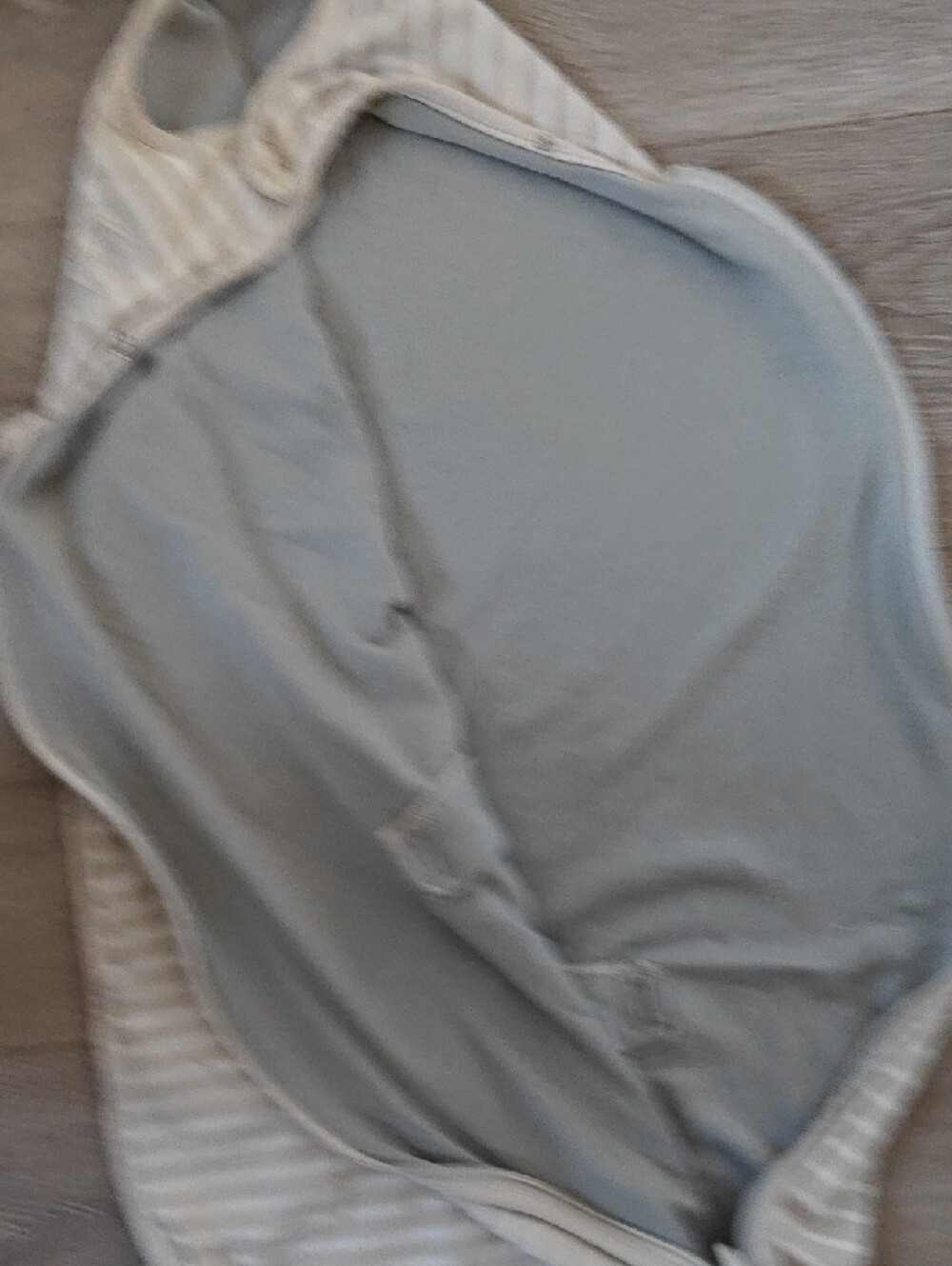 Woolino 24m Beige And White Striped Baby Sleep Sack All Season - Picture 3 of 11